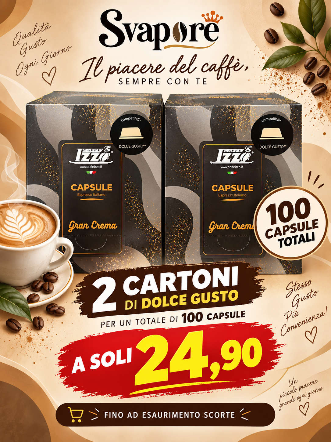 50 CAPSULE DOLCE GUSTO GRAN CREMA
