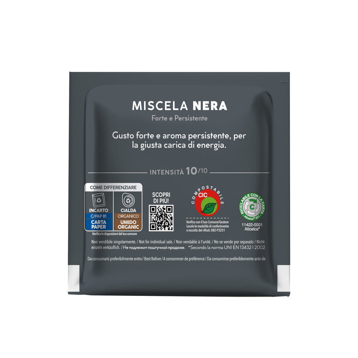 100 Cialde ESE 44 mm Caffè Borbone Miscela NERA