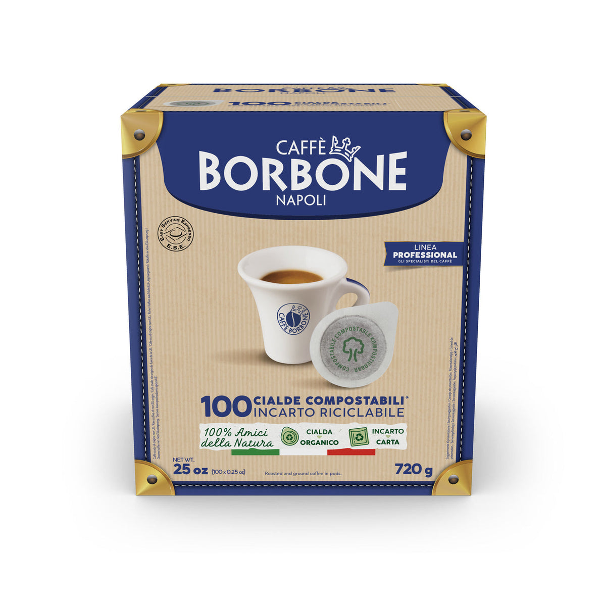 100 Cialde ESE 44 mm Caffè Borbone Miscela NERA