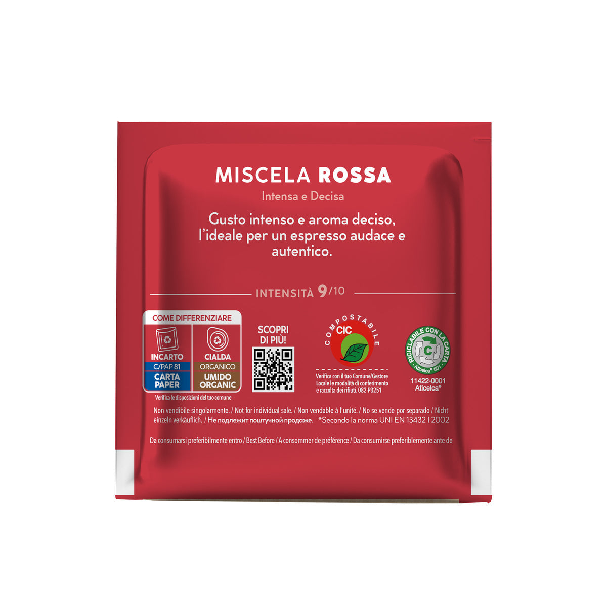 150 Cialde ESE 44 mm Caffè Borbone Miscela ROSSA