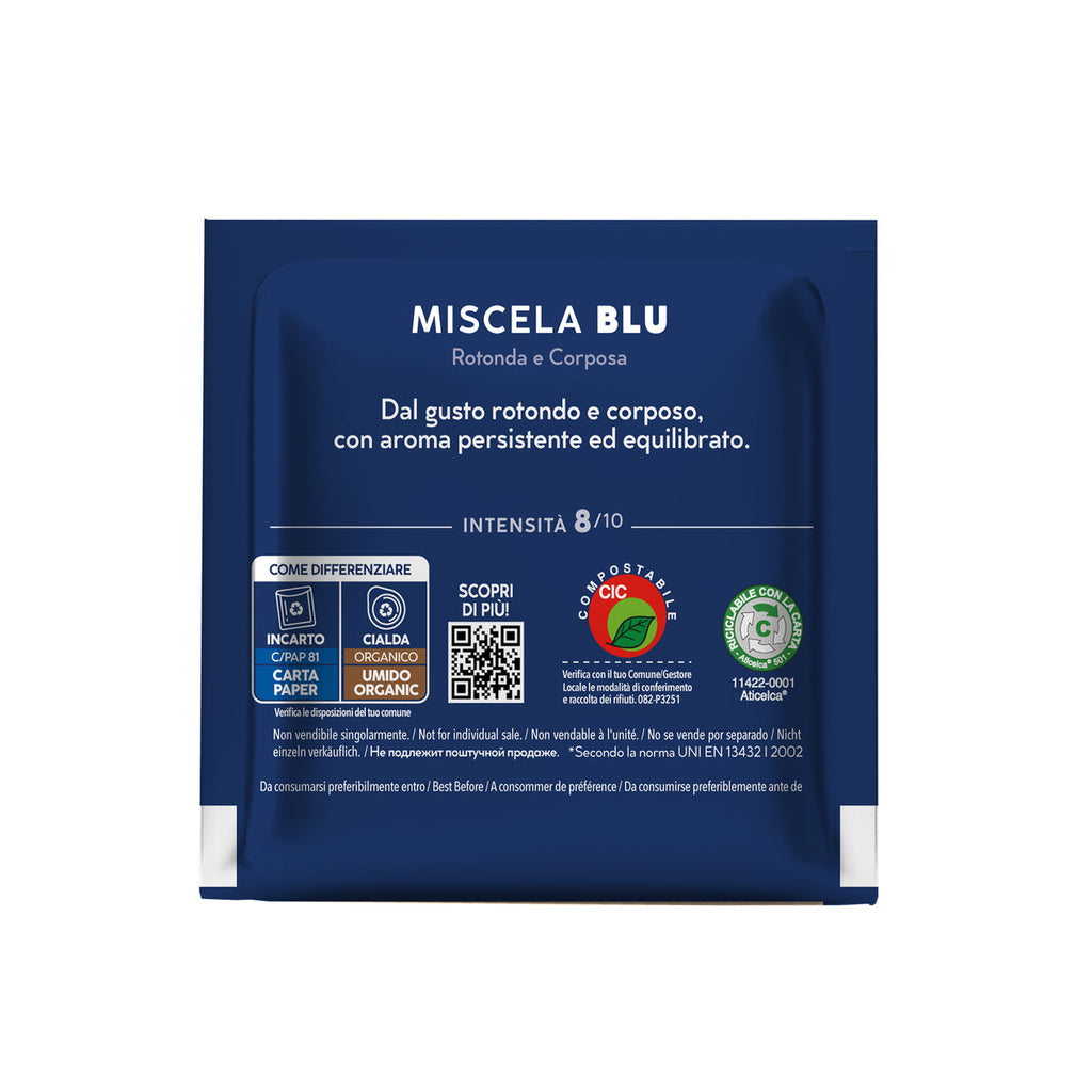 50 Cialde ESE 44 mm Caffè Borbone Miscela BLU