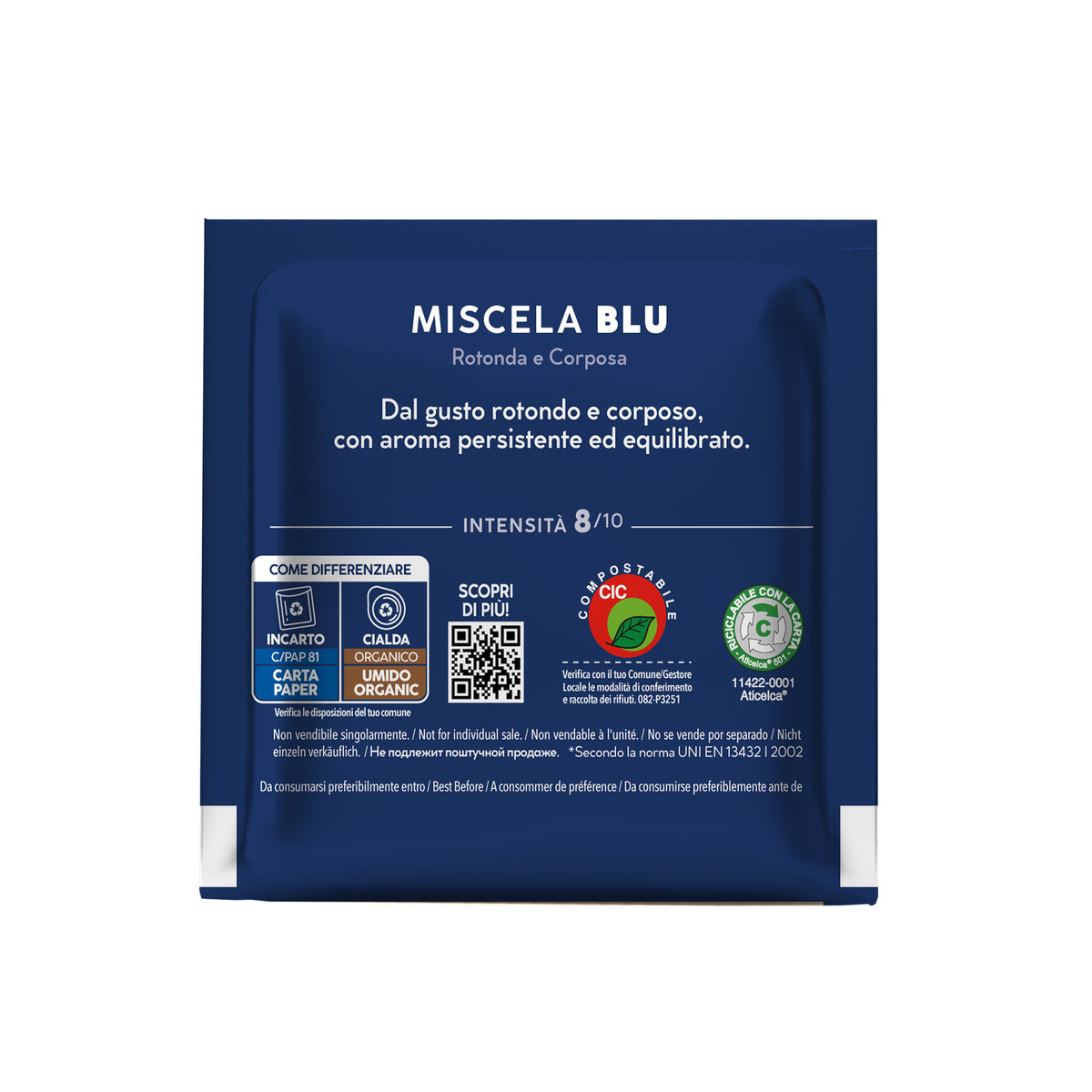 50 Cialde ESE 44 mm Caffè Borbone Miscela BLU